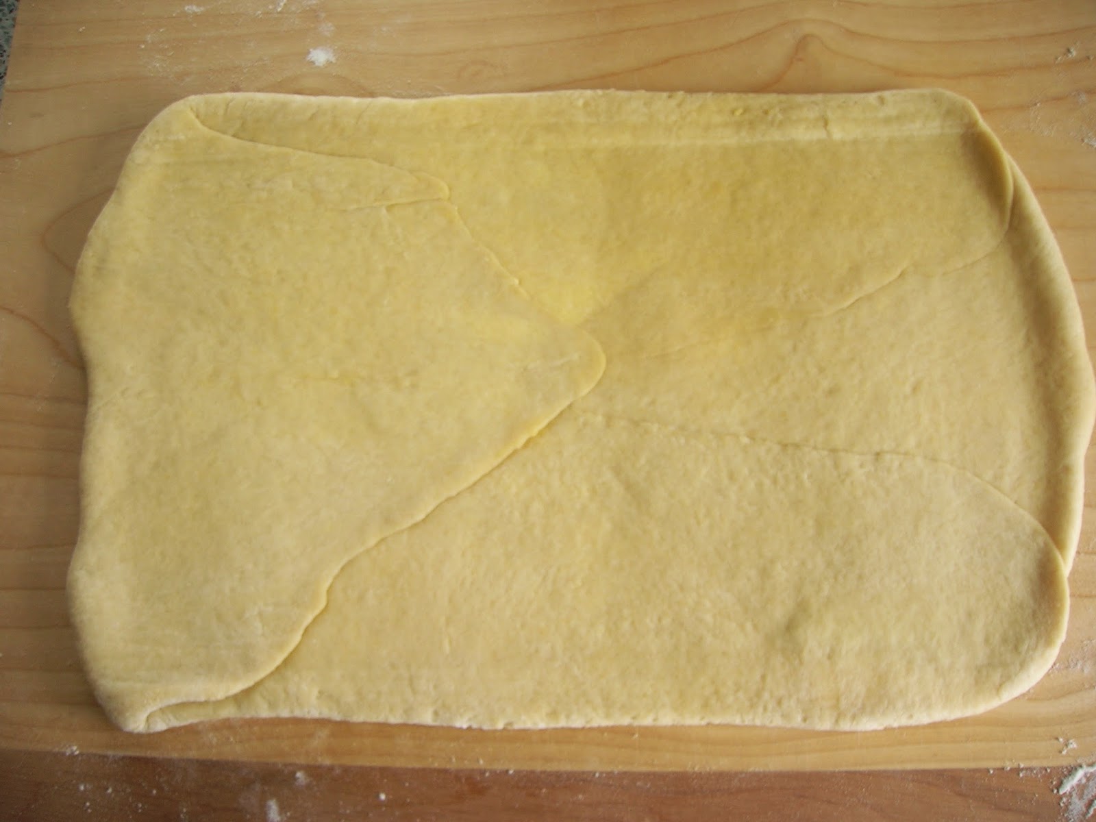 Danish pastry - składanie, krok 1