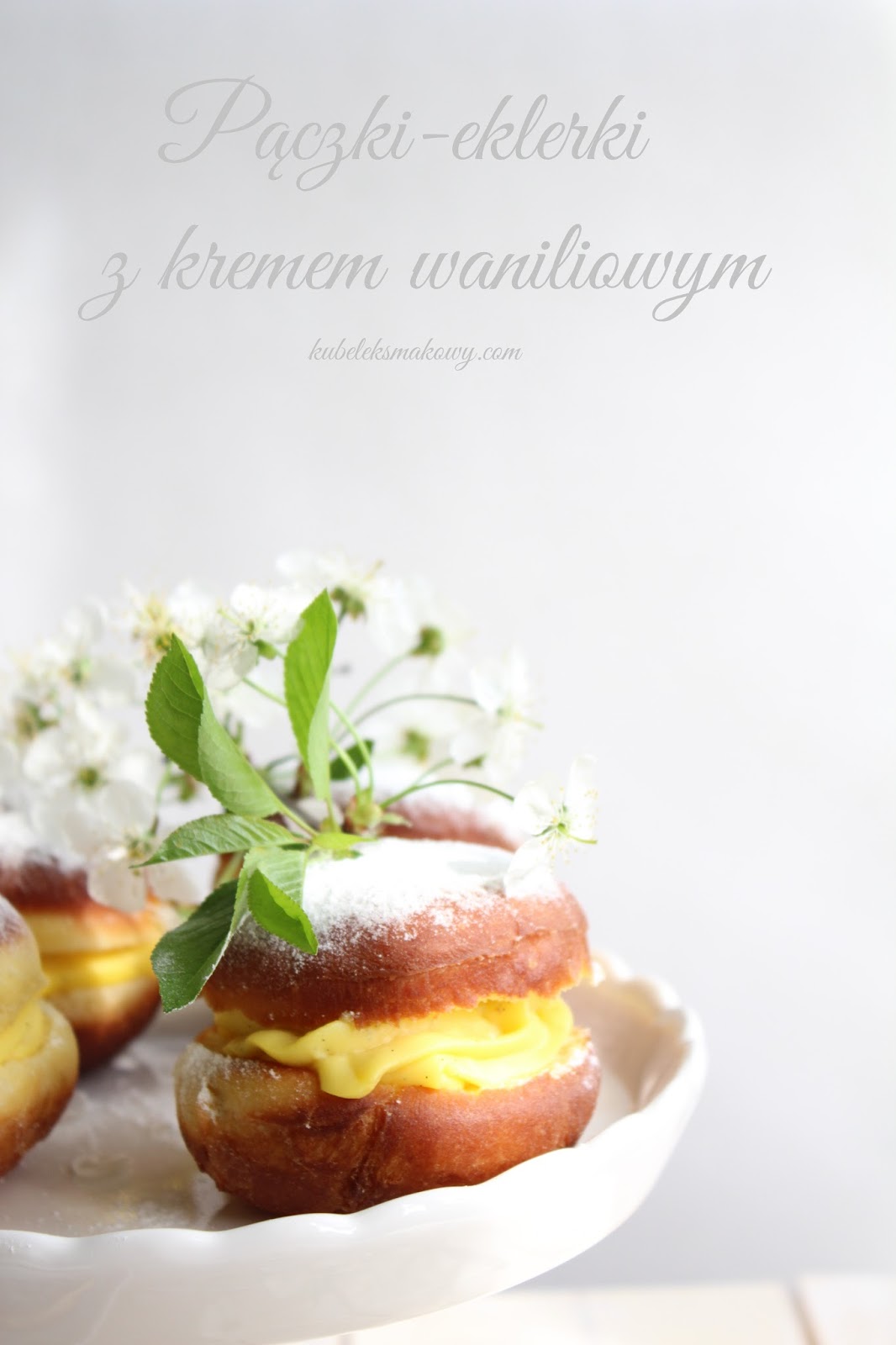 pączki eklerki z kremem waniliowym pączki eklerki z kremem waniliowym