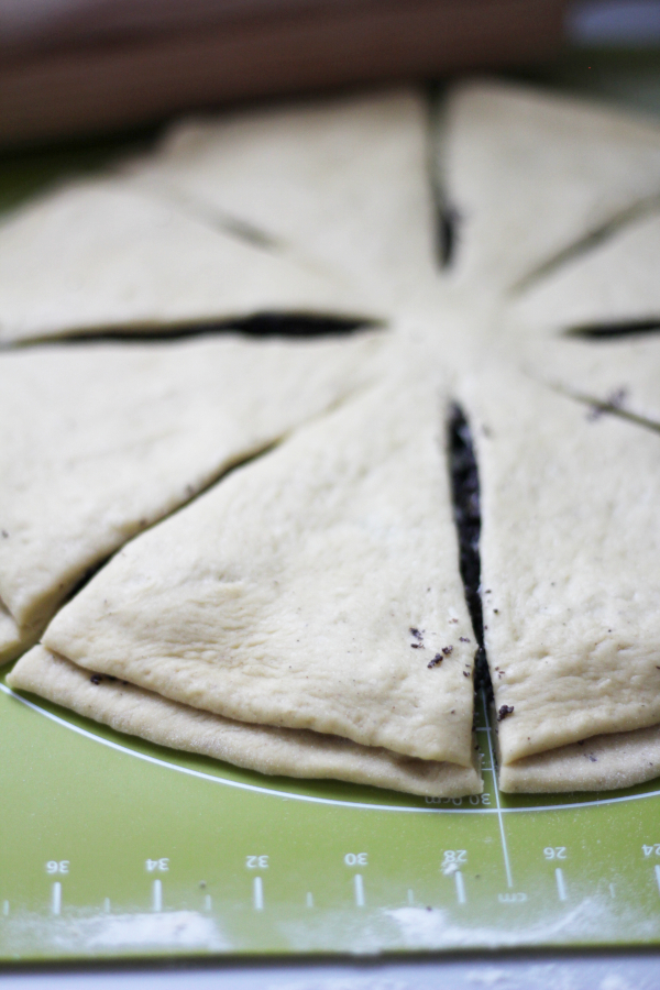 drożdżowa gwiazda zawijanie etap 1