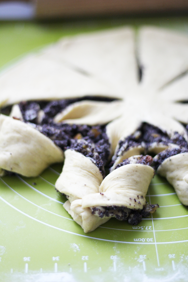 drożdżowa gwiazda zawijanie etap 3