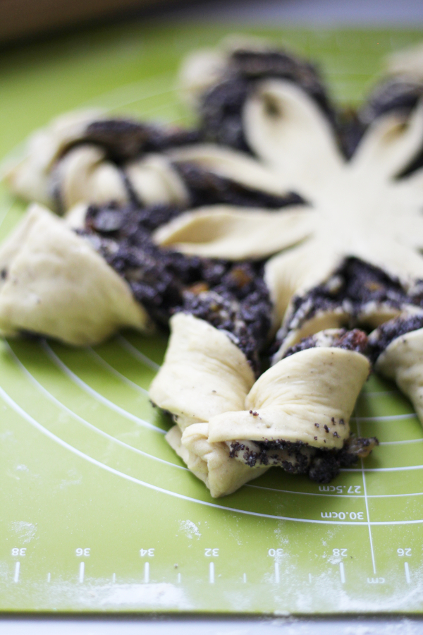 drożdżowa gwiazda zawijanie etap 5